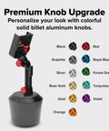 Adjustable Universal Cup Holder Cell Phone Mount Extension For Your Sweet Ride with colorful premium metal knobs in various colors.