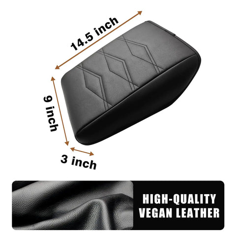 Center Console Armrest Cover For Volkswagen Atlas And Cross Sport 2024 To 2026 Premium Vegan Leather Thick Cushion No Slip Grip