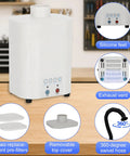 Heavy Duty Solder Fume Extractor Pulling Hella Clean Air With 128 To 168 Cubic Meters Per Hour Flow and Triple Stage Filtration for Laser Engraving, Welding, and DIY Shops; features removable top cover and silicone feet.