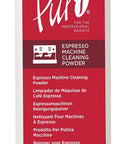 Puro espresso machine cleaning powder bottle, 20 oz, white container with red label