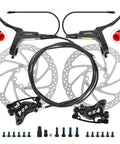 Amazon 4-piston e-bike hydraulic disc brake set with 160mm rotors, pre-bled mineral oil, dual-lever kit