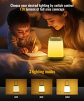 Mother and child reading by Two Pack LED Camping Lights Lanterns Battery Powered With Three Modes Portable Night Light