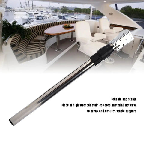 Heavy Duty Stainless Steel Folding Table Leg With Adjustable Height From 18.5 To 28 Inches, Protective Pads, Built For RV Dinettes