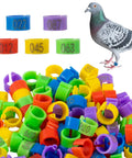 Colorful Readable Numbered Bird Leg Bands Set For Bird Nerds And Hobbyists 0.3in Inner Diameter 100 Pcs Pigeon Leg Rings Clip On Durable