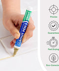 Beige Grout Pen Tile Paint Marker Waterproof Grout Colorant and Sealer Pen Narrow 5mm Tip used on white tile