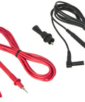 Ten Foot Test Leads With Screw On Alligator Clips For Field Work And Auto Diagnostics, Universal Fit Probes, red and black cables