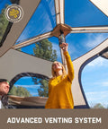 Interior view of the 4 Person Instant Cabin Tent That Pops Up in 60 Seconds with Rainfly, showcasing advanced venting system.