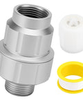 Inline 85470 Washing Machine Water Filter with Replacement Filter, silver aluminum head with white filter and yellow tape