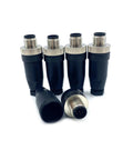5 Pack M12 8 Pin A Code Male Connector IP67 Waterproof Industrial Circular Connector Field Install Plug And Play Wireable Adapter