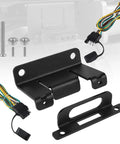 Built Like A Tank Four Way Flat Trailer Wiring Harness And Bracket Set With Dust Caps 16 Gauge showing steel bracket and wiring connectors.