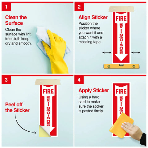 Straight Up Legit Fire Extinguisher Decals And Wall Labels Meet Osha Ansi Standards With Bold Red Arrows For Instant Workplace Safety Compliance No Sweat Setup For Offices Warehouses And Shops In A Solid Five Pack