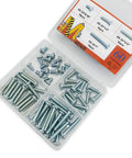 Open box of 60 Piece Set Of Machine Screws Size Eight Thirty Two Thread Assortment Kit With Phillips Pan Head In Four Lengths