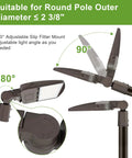 Go To 300W LED Parking Lot Shoebox Lights With Dusk To Dawn Photocell adjustable slip fitter mount on pole