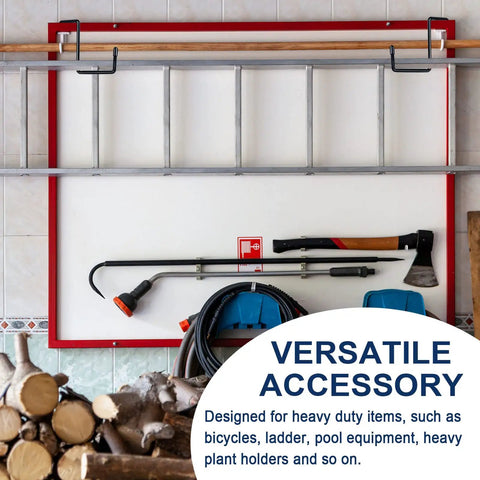 Vinyl Coated Heavy Duty Rafter Hooks For Hanging Tools Bikes Ladders Hoses Ropes Pool Gear Garage Organizer Storage Solution 4 Pack
