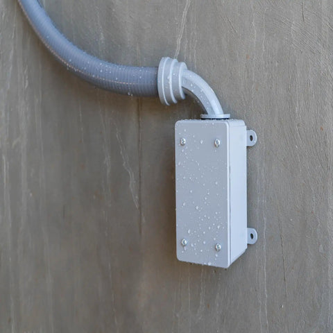 Liquidtite 1 Inch By 100 Foot Ultratite Non Metallic Conduit Gray installed in concrete with weather resistance