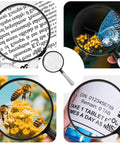 10X 30X Handheld Magnifying Glass For Reading And Close Work With 110mm PMMA Lens Lightweight ABS Frame