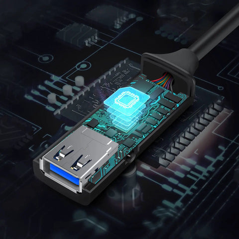 Illustration of 32 Foot USB 3.0 Active Extension Cable With 5V 2A Power Adapter And Built In Signal Booster Chips