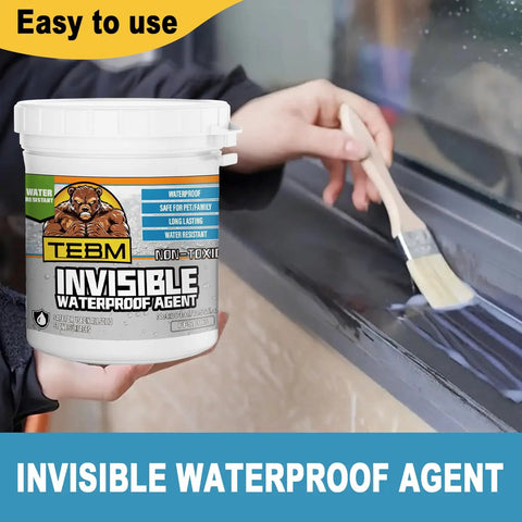 Heavy Duty Waterproof Polyurethane Sealant That Sets Totally Clear And Holds Firm Through Scorching Summers Or Freezing Winters A Go To Fix For Roofs Bathrooms Patios And Walls Indoors Or Outdoors Just Paint On And Go. Showing application on a surface.