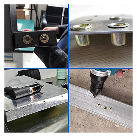 Get Your Hands On These Hot 10 Flat Head Threaded Insert Nuts In Sizes M3 To M12 Featuring Zinc Plated Carbon Steel For Serious Strength And A Knurled Body That Slams Into Place Without Spinning Around Like Crazy. Close up of threaded inserts in metal applications.