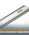 Make Straight Runs No Sweat With This 50 Inch Clamp Edge Extension Add Fifty Inches To Your Rig For Crisp Cuts On Circular Saws Built In T Track Delivers Legit Precision Daily, showing ruler markings for accurate measuring.