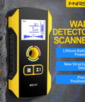 Electronic Studs Finder Handheld Wall Scanner for Wood Metal Studs Detection Detector Color Display showing precise measurements and features.