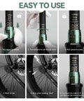 Six-step guide using Nine Piece Pro Grade Click Torque Wrench Set With Quarter Three Eighths And Half Inch Drives for bike repair