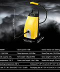 Badass 3000W Steam Cleaner With 3.5L Tank And Quick 40 Second Heat Up For Crushing Stubborn Grime On Car Engines And House Floors featuring control panel and steam hose.