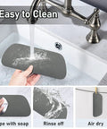 Person rinsing Two Pack Fridge Drip Tray Mats Cuttable 8.3 By 3.1 Inches Absorbent Ice Dispenser Mat for Samsung Whirlpool GE