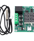 Digital Temperature Controller With Double Display And 12V 10A Relay Thermostat Module For Freezers Incubators And Machine Rooms 58 To 230F Range Easy Setup Cool DIY Lab Gear, sensor probe and PCB