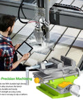 3 Inch Cross Slide Drill Press Vise 2 Way XY Compound Benchtop Vise with 90 Degree Rotary Table for Mini Milling Machines