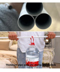 Heavy Duty White Canopy Bed Frame Posts For Twin Size Beds With Sturdy Metal Corner Brackets For A Major Bedroom Glow Up And Smooth Installation That Truly Takes Care Of Business, showcasing thickened pipe walls supporting a water bottle.