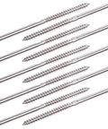 100 Pack T316 Stainless Steel Right And Left Handed Swage Lag Screws For Wood Posts One Eighth Inch Deck Cable Railing Kit