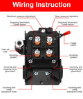 Wiring diagram for Heavy Duty Universal Air Compressor Pressure Switch 95 125 PSI 240V 26A Replacement Valve installation.