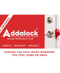 Portable Door Lock for Travel and Home Security Easy to Install Fits Most Inward Swinging Doors Durable One Piece Latch Lock for Homes