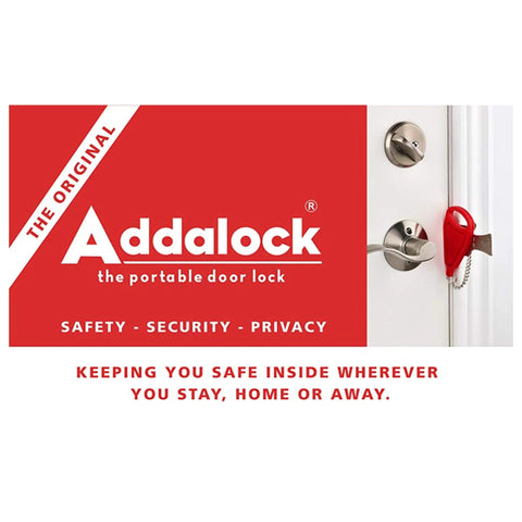 Portable Door Lock for Travel and Home Security Easy to Install Fits Most Inward Swinging Doors Durable One Piece Latch Lock for Homes