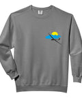 Gliding Glider Pilot Soar Thermals Sailplane Aviation Sweatshirt For Adults In Soft Washed Garment Dyed US Cotton With Relaxed Fit