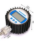 Digital Pressure Gauge With 3-1/8 Inch Dial, 0-100 Psi Bar MPa KPa Readout, 1/4 Inch NPT Lower Mount, Backlit 5-Digit Display