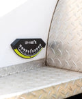Senior Inclinometer and Tilt Gauge for RVs, Trailers, Campers, and 5th Wheels With High-Bond Adhesive Backing mounted on metal surface