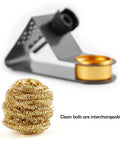 Premium Soldering Iron Holder With Brass Coil Tip Cleaner Kit No Water Needed Black Heavy Duty Stand and Brass Cleaner
