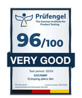 Prüfengel rating 96/100, very good, for DXCRIMP Crimping pliers set by The German Institute for Product Testing.