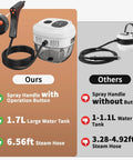 Comparison of Beast 2500W High Temperature Steam Cleaner with 1.7L tank and handle controlled output against other models