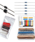Bulk 600Pcs 1/4W 1% Metal Film Resistor Kit With 30 Values And 50Pcs Schottky Diode Kit in packaging, ideal for electronics projects