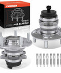 Two Pack Rear Wheel Bearing And Hub Assemblies With ABS And 5 Lug For Kia Forte 2010 To 2013 including packaging