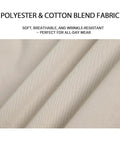 Close-up of heavyweight cotton twill fabric showcasing soft, breathable texture for Mens Heavy Duty Mechanic Work Shirt With Custom Crew Logos Heavyweight Cotton Twill Button Up Long Sleeve Trade Ready Uniform Built Tough For Yard Work And Job Site Grind.