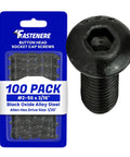 Heavy Duty Button Head Socket Cap Screws 2 56 By 3 16 Inch 100 Pcs Solid Alloy Steel Build With Savage Black Oxide Coat showing packaging and screw