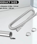 1 Inch Stainless Steel Exhaust Hose 59 Inch Flexible Exhaust Pipe With 2 Hose Clamps Heavy Duty Diesel Heater Exhaust Tubing
