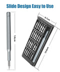 24 In 1 Precision Magnetic Screwdriver Set With Alloy Tool Steel Bits For Electronics Repair in frosted portable case