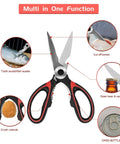 Heavy Duty Kitchen Scissors Set, Premium Sharp Kitchen Shears for food, fish, meat with 2.5mm stainless steel blades, bottle opener feature