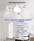 Socket Fan Light With Remote And Dimmable Led Screw In Ceiling Fan offering three slick speeds in a modern living space.