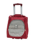 Underseat Carry On Luggage With Wheels Red Travel Friendly And Flight Ready With Large Main Compartment Fits Under Airplane Seats